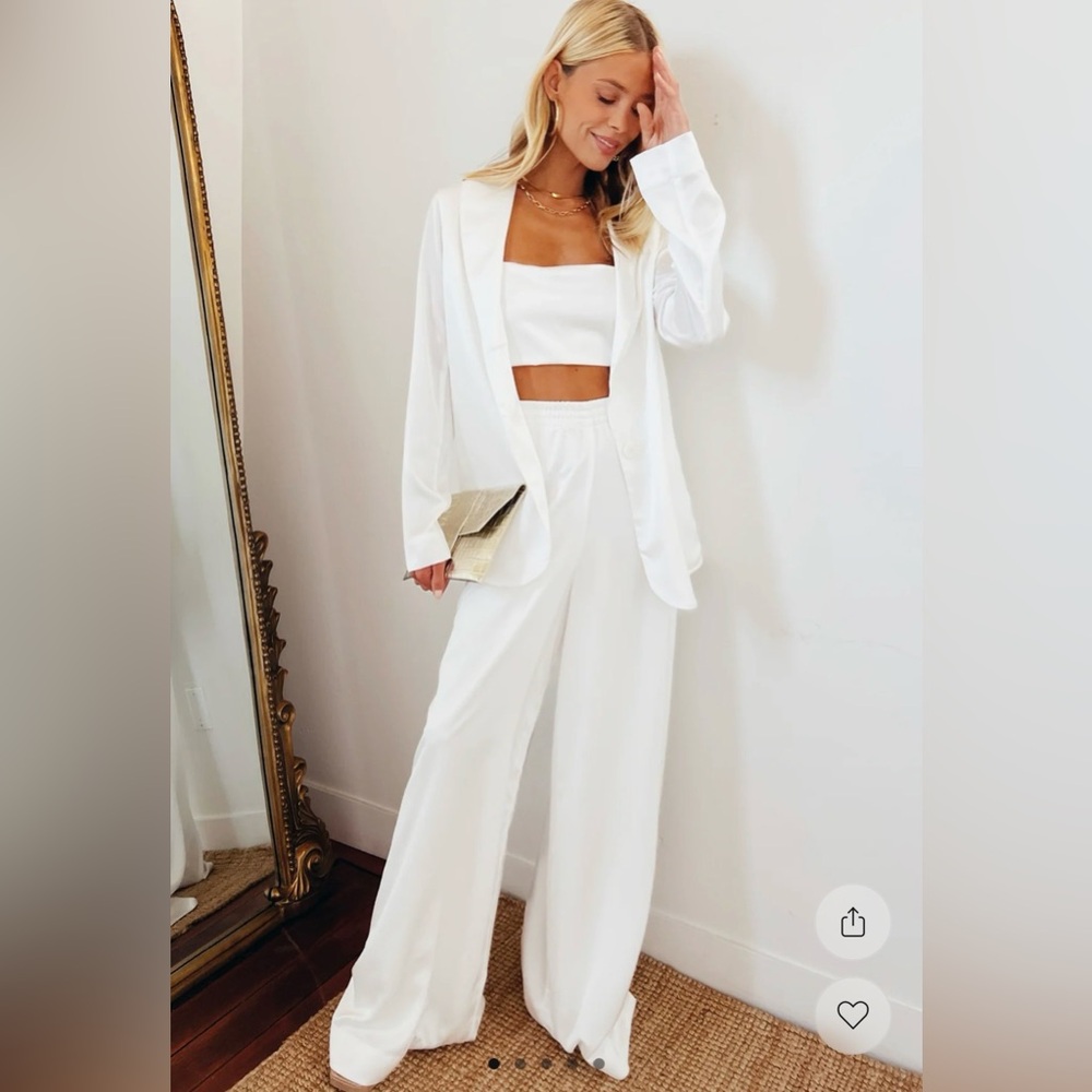 Felix Blazer - Ivory Luxe Satin - Picture 2 of 2